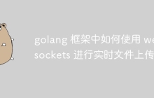 golang 框架中如何使用 websockets 进行实时文件上传