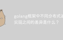 golang框架中不同分布式追踪实现之间的差异是什么？
