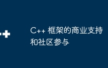 C++ 框架的商业支持和社区参与