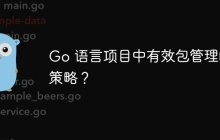 Go 语言项目中有效包管理的策略？