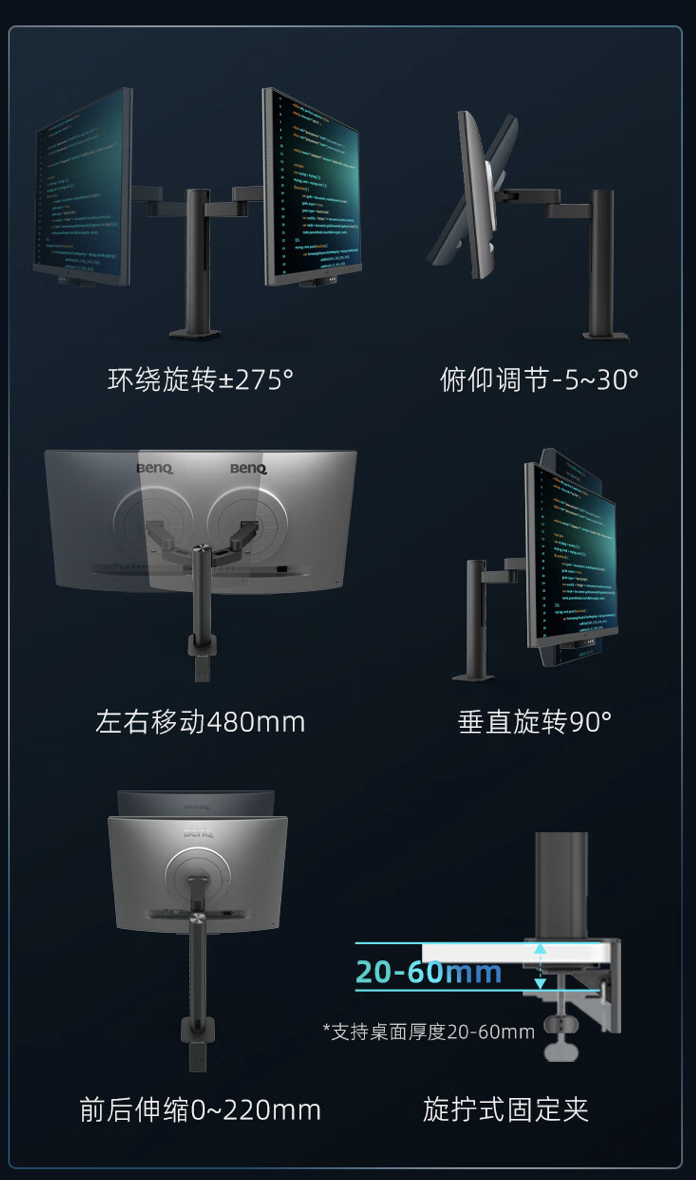 4K 60Hz 代码优化模式、人体工程学支架可竖屏：明基 RD280UA“护眼屏”编程显示器 4899 元开售