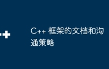 C++ 框架的文档和沟通策略