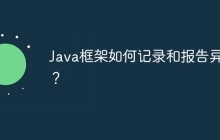 Java框架如何记录和报告异常？