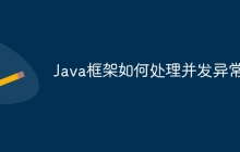 Java框架如何处理并发异常？