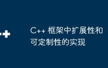 C++ 框架中扩展性和可定制性的实现