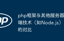 php框架与其他服务器端技术（如Node.js）的对比