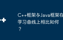 C++框架与Java框架在学习曲线上相比如何?