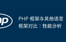 PHP 框架与其他语言框架对比：性能分析
