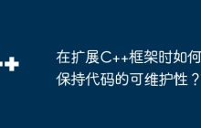 在扩展C++框架时如何保持代码的可维护性？