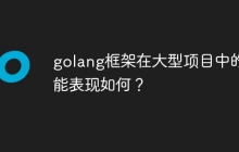 golang框架在大型项目中的性能表现如何？