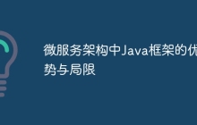 微服务架构中Java框架的优势与局限