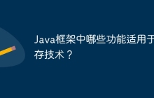 Java框架中哪些功能适用于缓存技术？