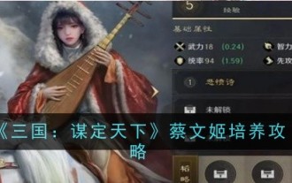 'Tiga Kerajaan: Menakluk Dunia' Strategi Latihan Cai Wenji