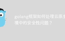 golang框架如何处理云原生环境中的安全性问题？