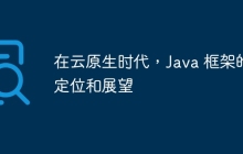 在云原生时代，Java 框架的定位和展望