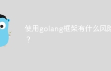 使用golang框架有什么风险?