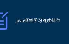 java框架学习难度排行