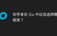 初学者在 Go 中应该选择哪个框架？