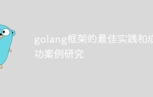 golang框架的最佳实践和成功案例研究