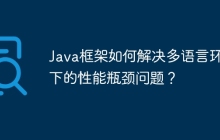 Java框架如何解决多语言环境下的性能瓶颈问题？