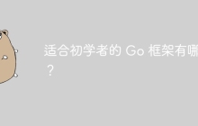 适合初学者的 Go 框架有哪些？
