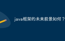 java框架的未来前景如何？