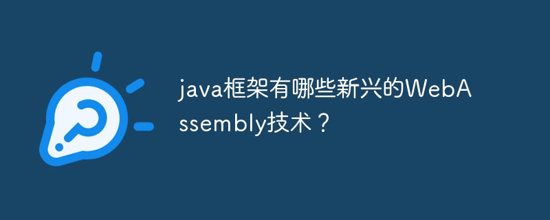 java框架有哪些新兴的WebAssembly技术?