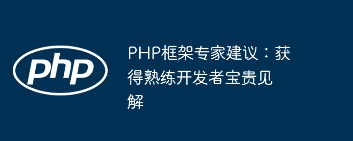 PHP框架专家建议：获得熟练开发者宝贵见解