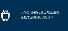 Xiaomi Civi4Pro Disney Princess Limited Edition에서 5G 네트워크를 끄는 방법은 무엇입니까?