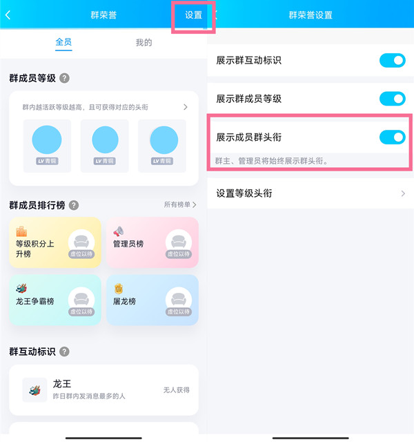 QQ群怎么打开成员头衔 QQ群开启成员头衔方法一览