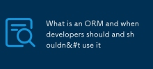 什么是 ORM 以及开发人员何时应该使用它以及何时不应该使用它