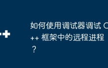 如何使用调试器调试 C++ 框架中的远程进程？