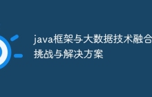 java框架与大数据技术融合的挑战与解决方案
