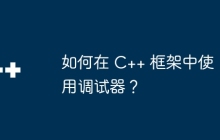 如何在 C++ 框架中使用调试器？