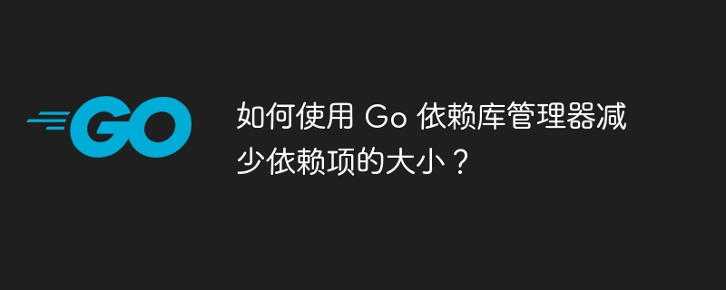 如何使用 Go 依赖库管理器减少依赖项的大小？