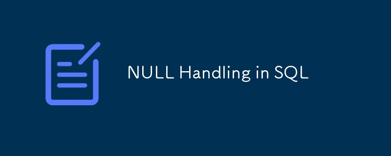 NULL Pengendalian dalam SQL