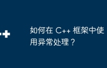 如何在 C++ 框架中使用异常处理？