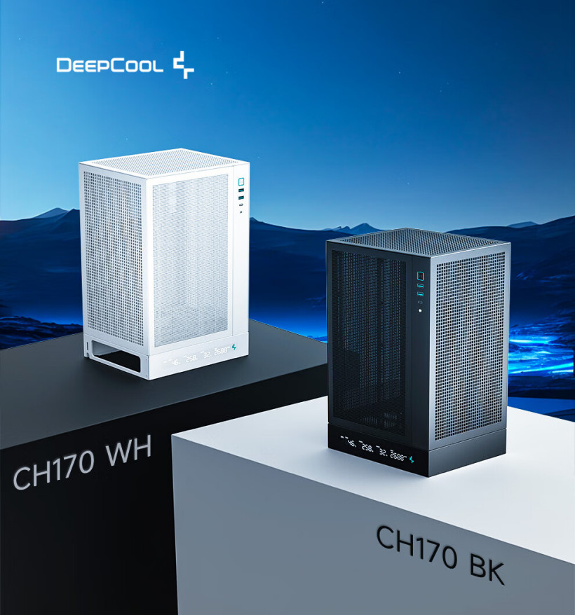 九州风神立式 ITX 机箱 CH170 开卖：自带多功能数显底座，369 元起