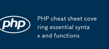 PHP cheat sheet covering essential syntax and functions
