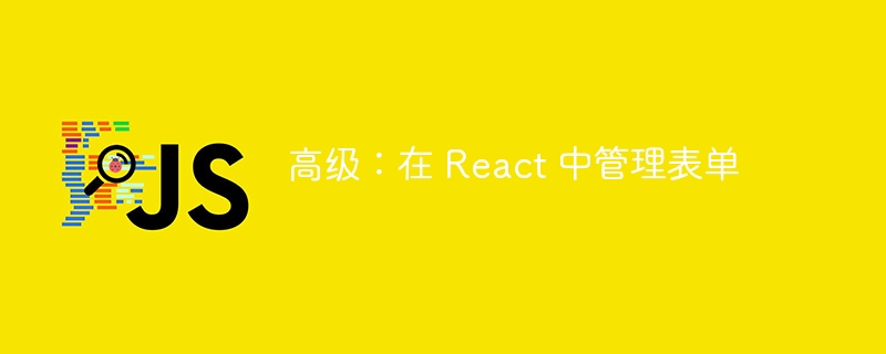 高级：在 react 中管理表单