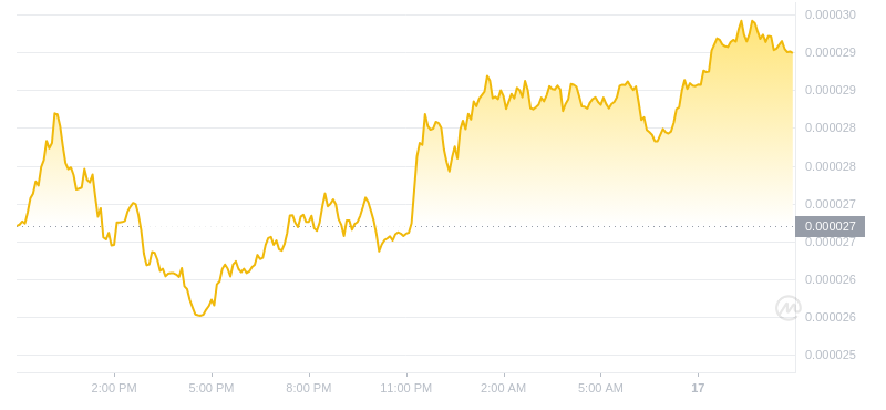2024年07月17日Bonk币价格