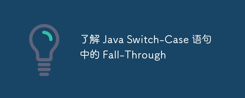 了解 java switch-case 语句中的 fall-through