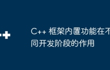 C++ 框架内置功能在不同开发阶段的作用