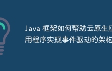 Java 框架如何帮助云原生应用程序实现事件驱动的架构？