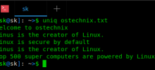Linux之uniq 命令示例