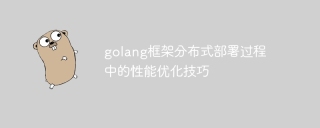 golang框架分布式部署过程中的性能优化技巧