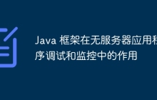 Java 框架在无服务器应用程序调试和监控中的作用