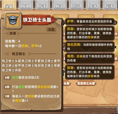 凯瑞尔轮回铁卫骑士套装图鉴