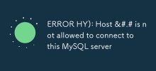 ERROR HY): Host &#.# is not allowed to connect to this MySQL server