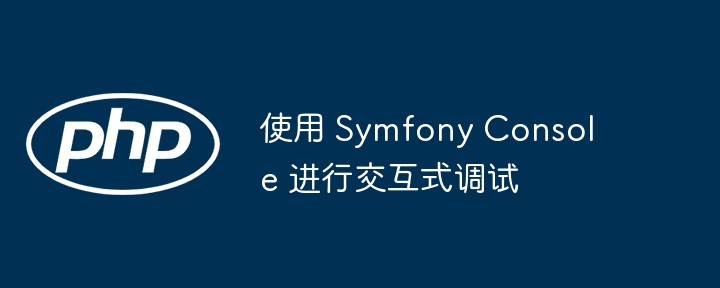 使用 symfony console 进行交互式调试